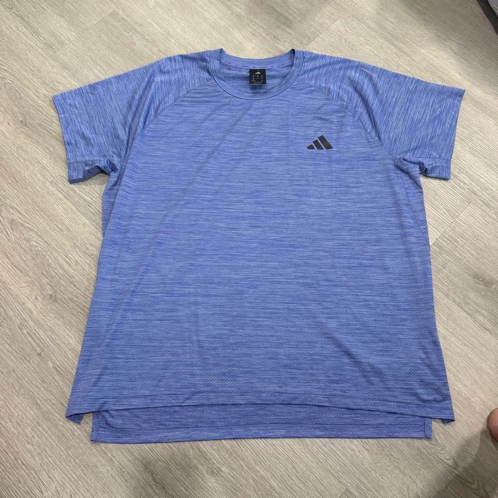 Adidas Men's Blue Heather Short Sleeve Tee